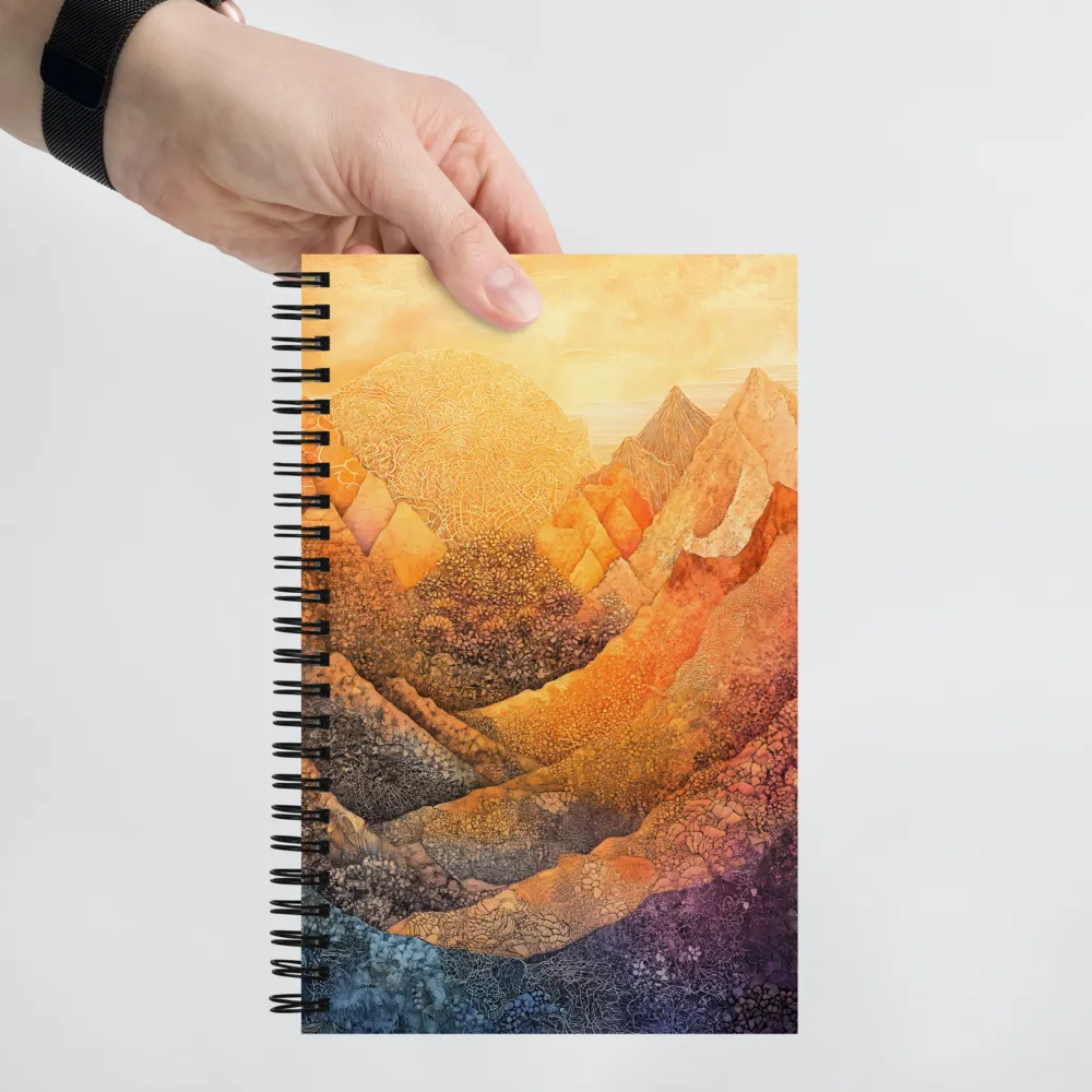 Luminous Textured Mountains 
 Spiral Notebook | 140 pages