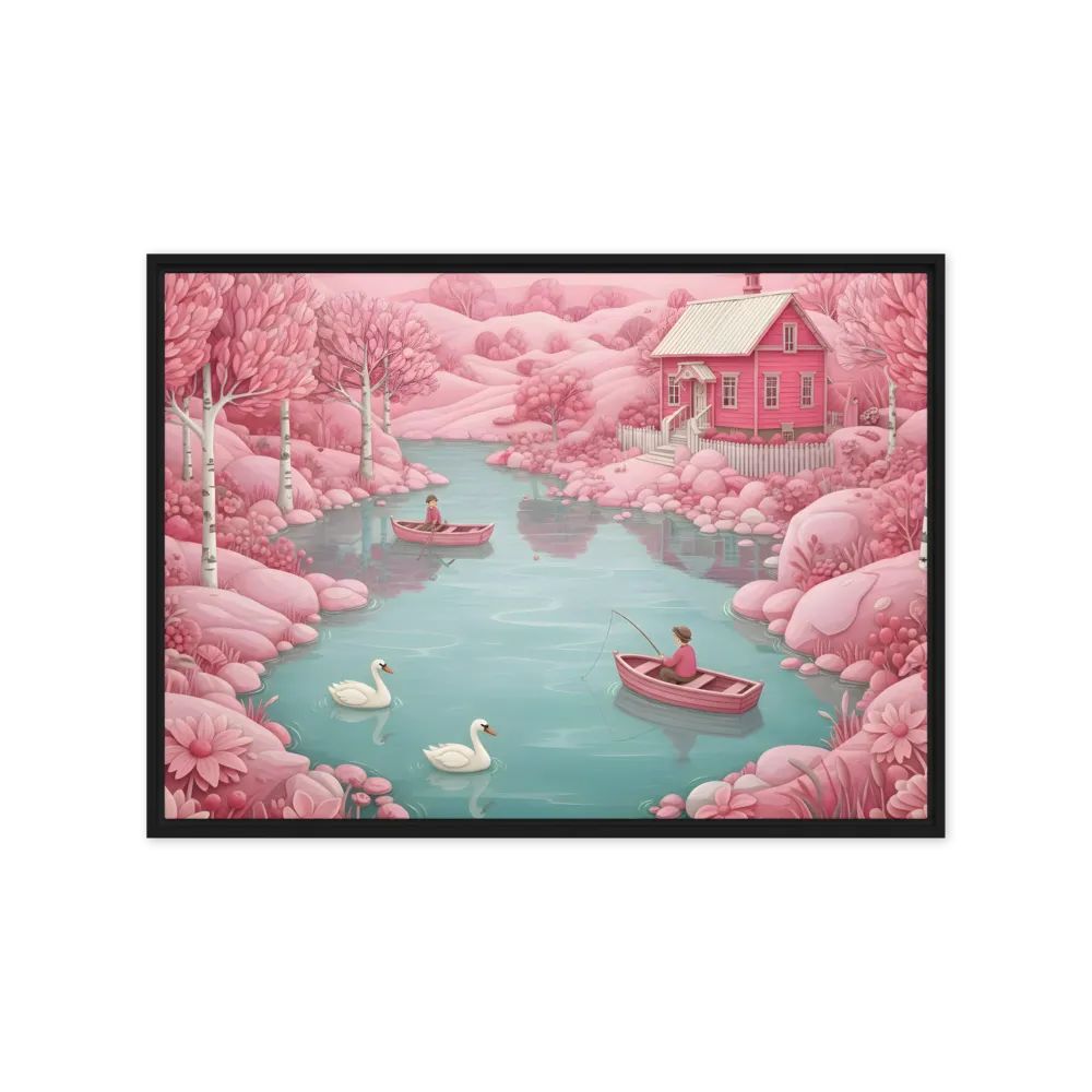 The Pink Riverbend 
 Canvas | 16″x 24″