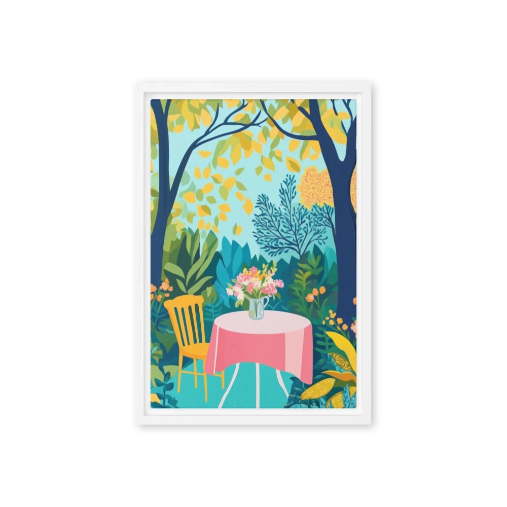 Outdoor Table with Flowers