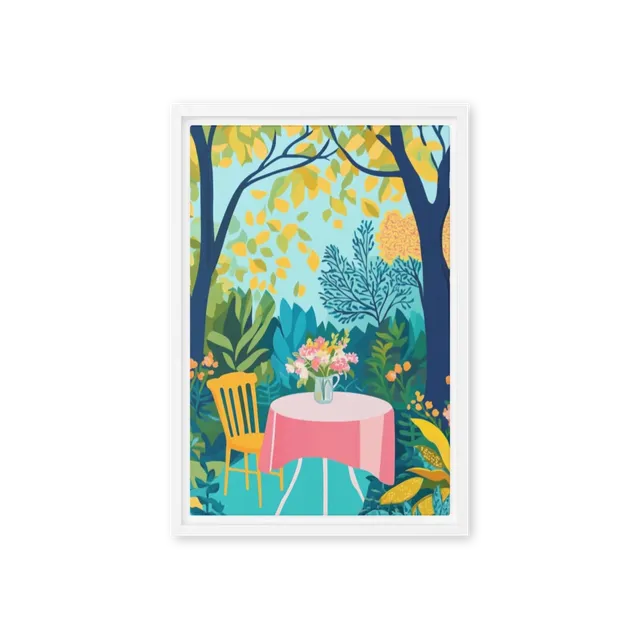 Serene Garden Cafe | Art Print