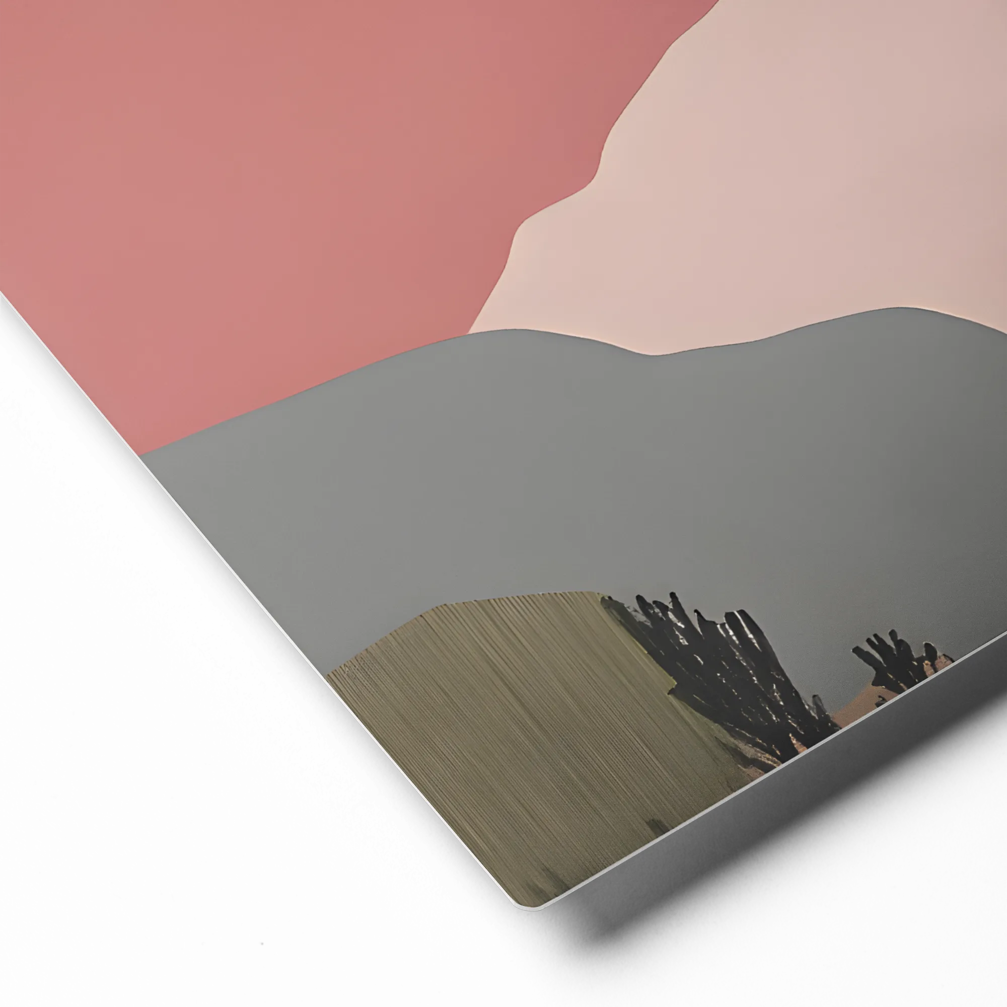 Layered Hills 
 Canvas with White Frame
