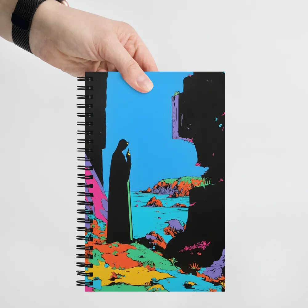The Watcher of Neon Shores 
 Spiral Notebook | 140 pages