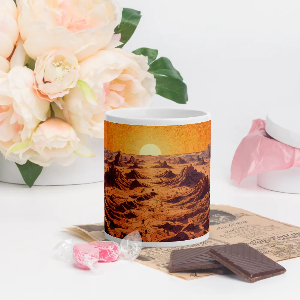 Sunset Over the Badlands 
 Mug with Red inside | 15 oz