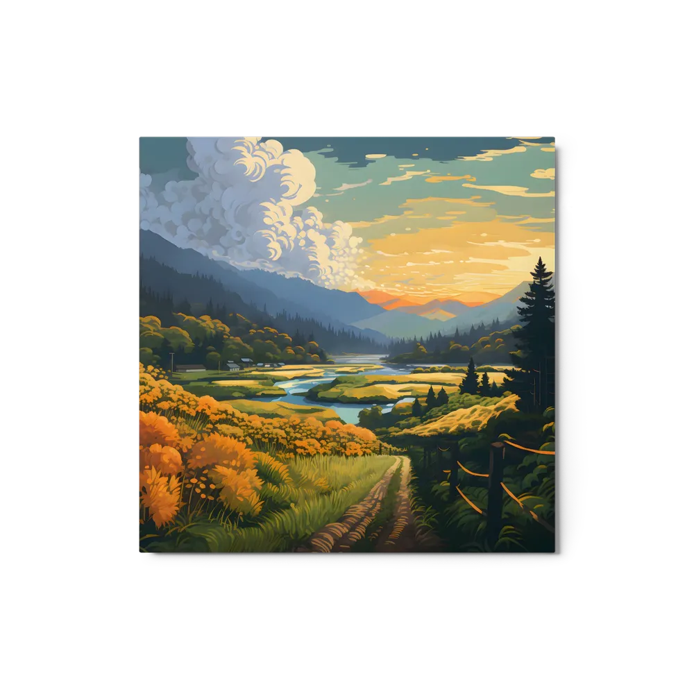 Golden Hour River Valley | Art Print