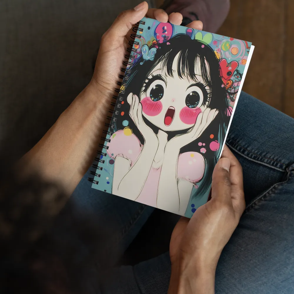 Surprised Anime Girl 
 Spiral Notebook | 140 pages
