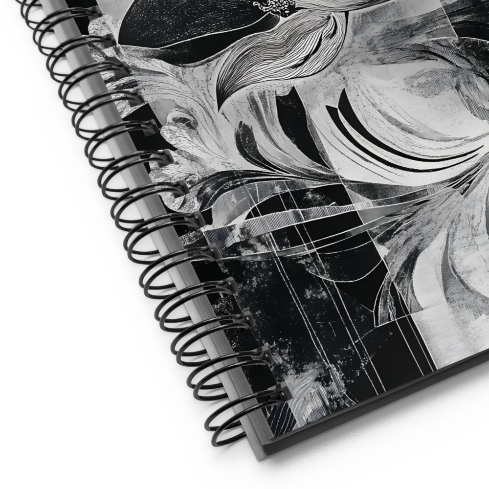 Monochrome Floral Abstraction 
 Spiral Notebook | 140 pages