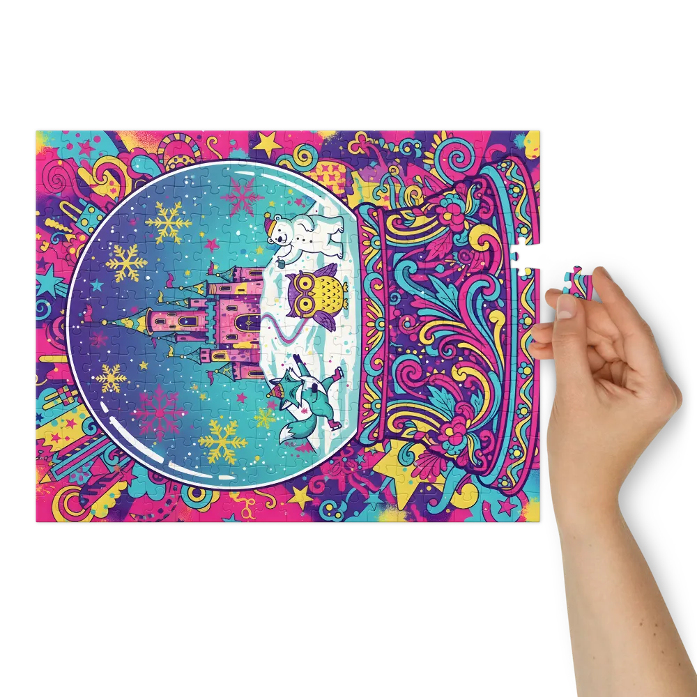 Neon Snow Globe | Jigsaw Puzzles