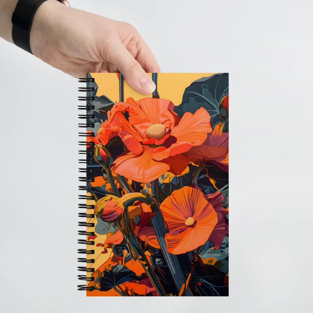 Vibrant Poppy Bloom 
 Spiral Notebook | 140 pages