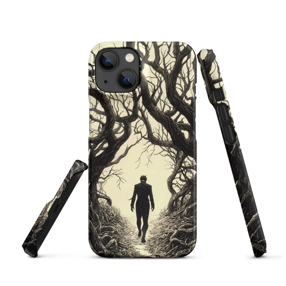 Solitary Figure in a Twisted Forest | Phone Case