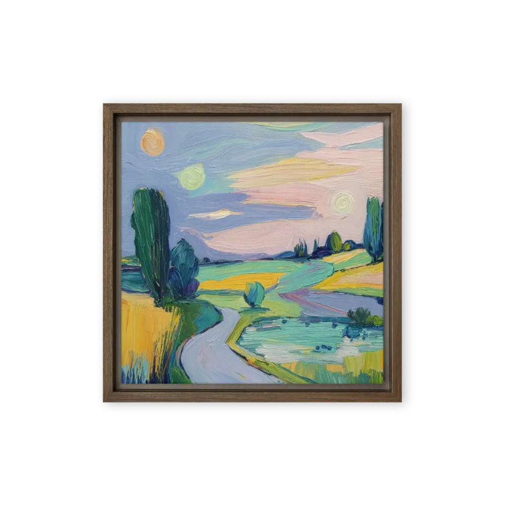 Cypress Valley Sunset 
 Canvas with White Frame