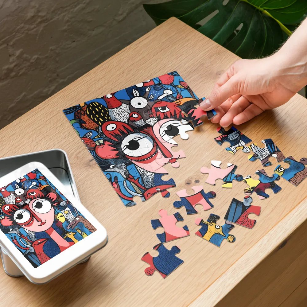 The Gathered Flock 
 Jigsaw Puzzle in Tin Box