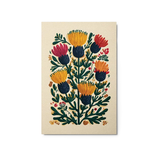 Golden Thistle Garden | Art Print