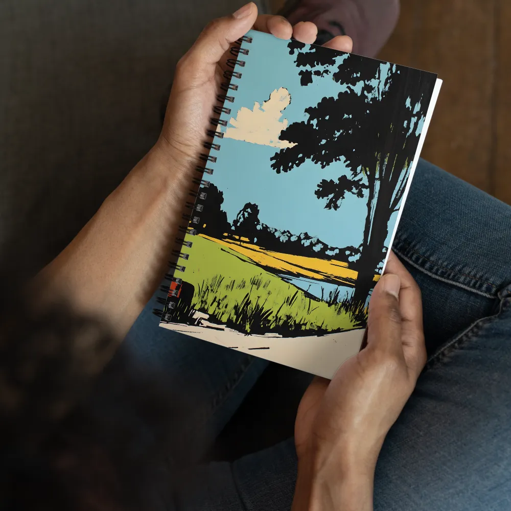 Summer Riverside Landscape 
 Spiral Notebook | 140 pages