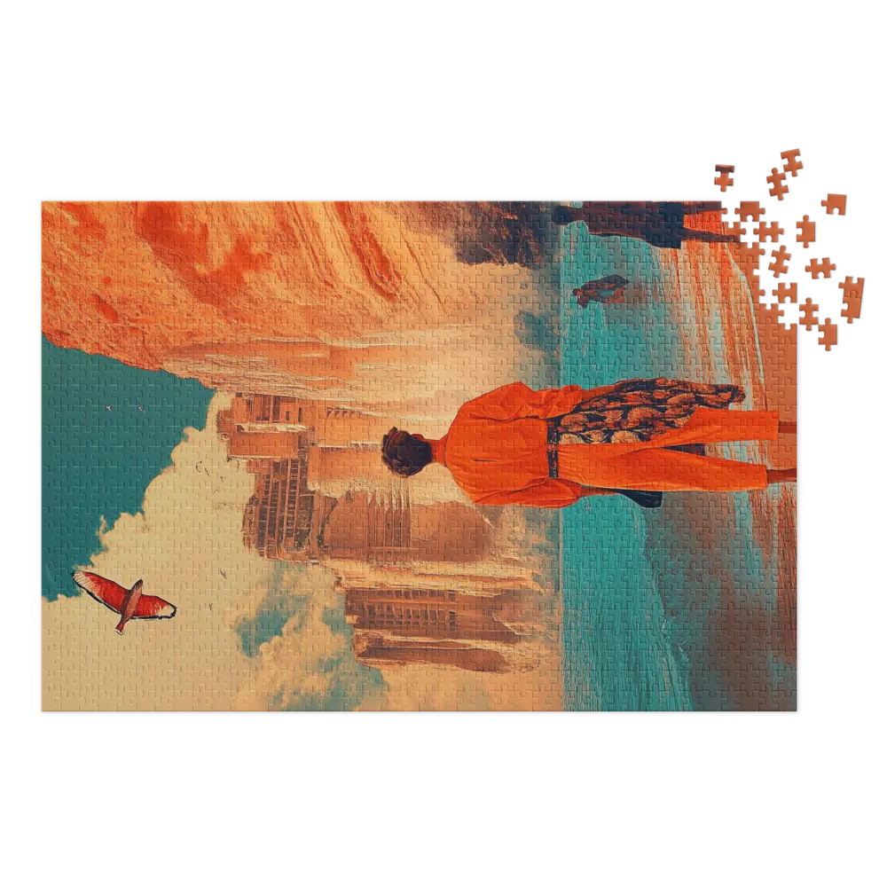 The Orange Horizon 
 Jigsaw Puzzle in Tin Box