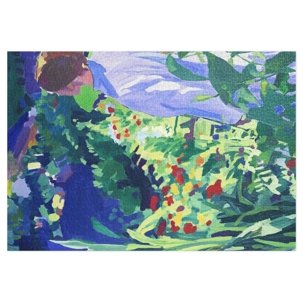 Le Regard du Jardin 
 Puzzle en boite metallique