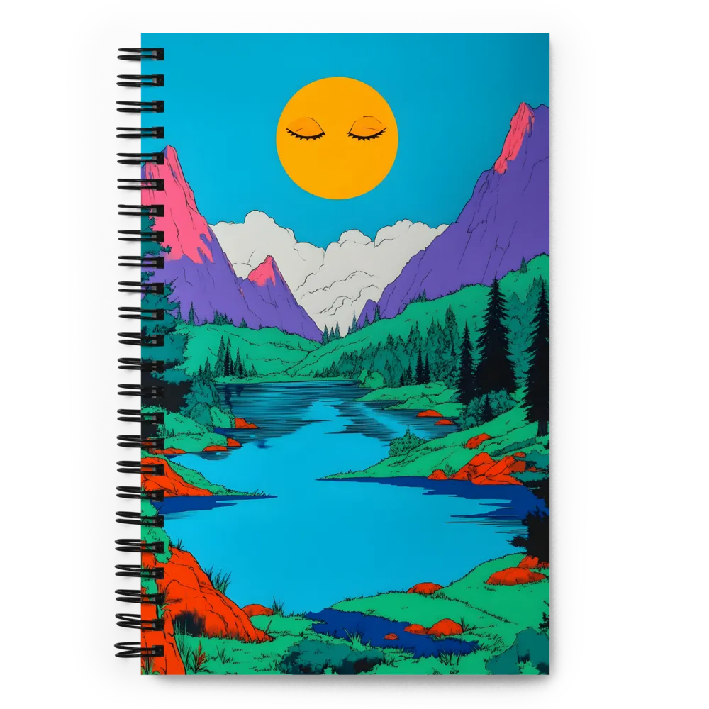 The Sleeping Sun Over A Fantastical Lake 
 Spiral Notebook | 140 pages