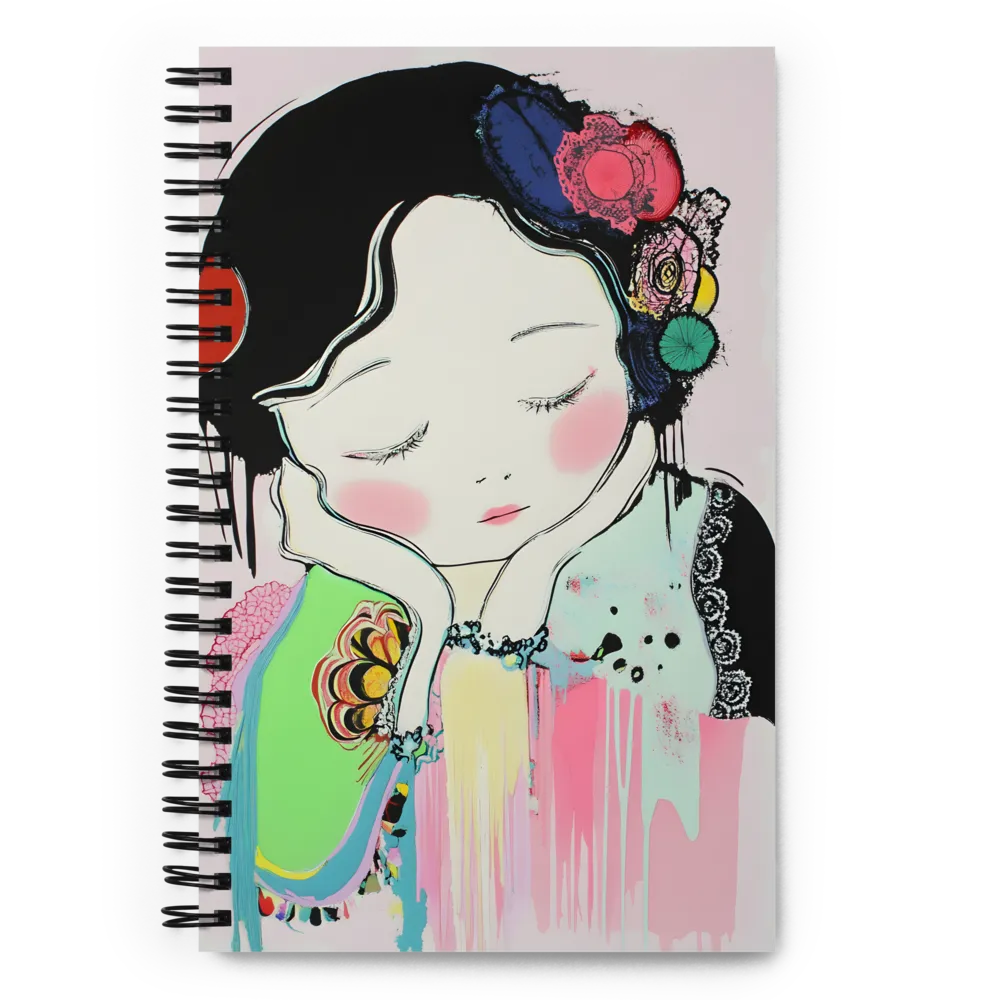Neo-Ukiyo-e Dripping Dream 
 Spiral Notebook | 140 pages