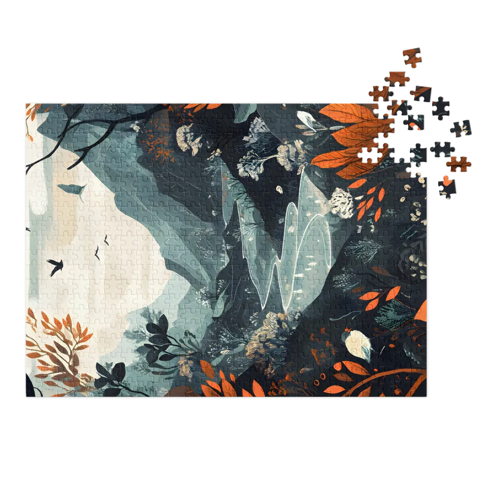 Winding Valley River 
 Jigsaw Puzzle in Tin Box