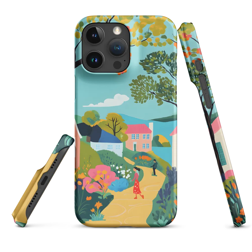 Colorful Landscape with People | Phone Case