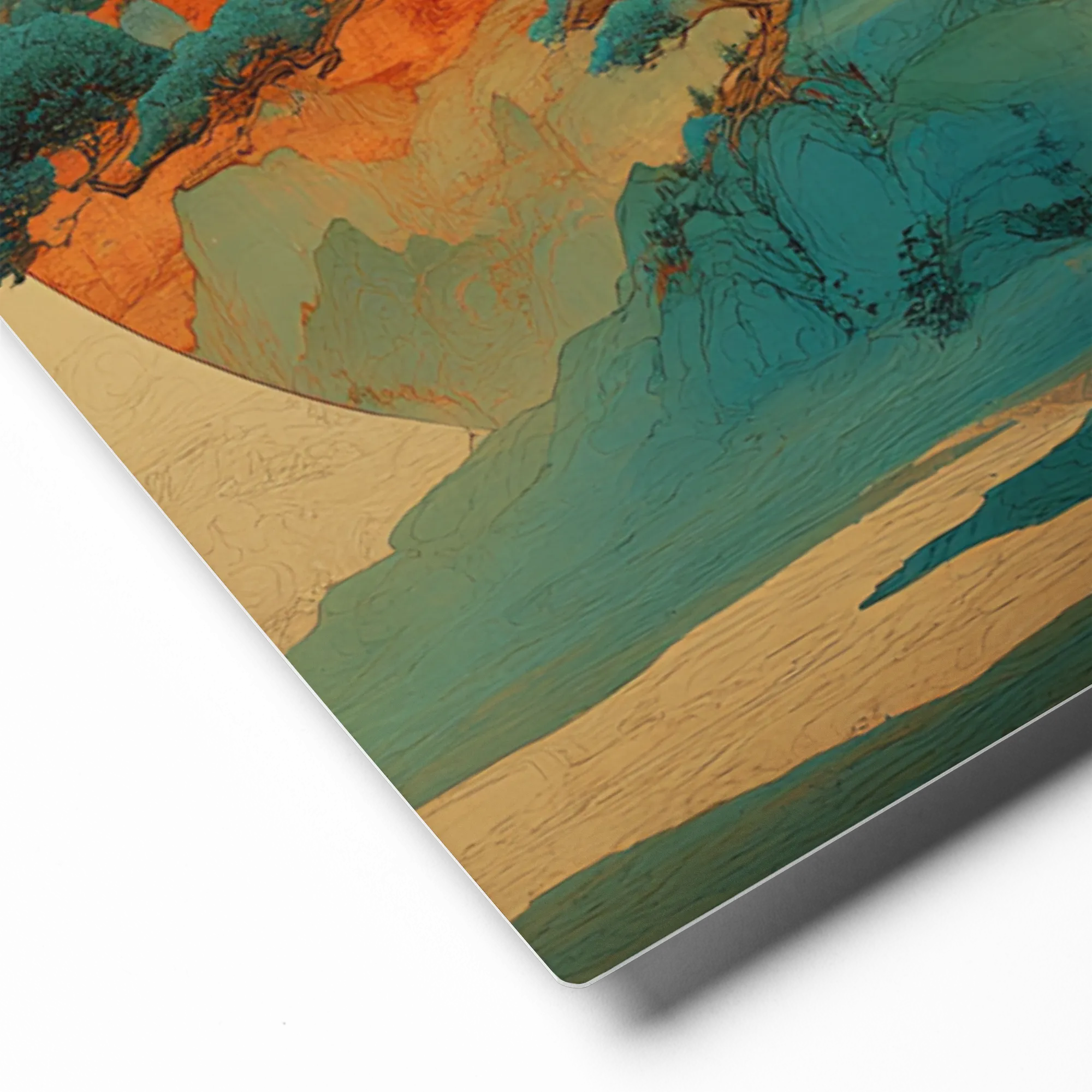 Golden Solstice Pine 
 Canvas with Brown Frame