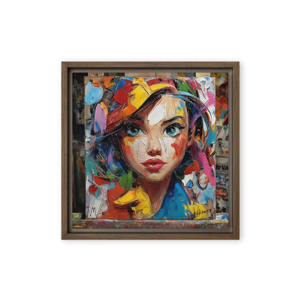 Vibrant Impasto Portrait | Art Print
