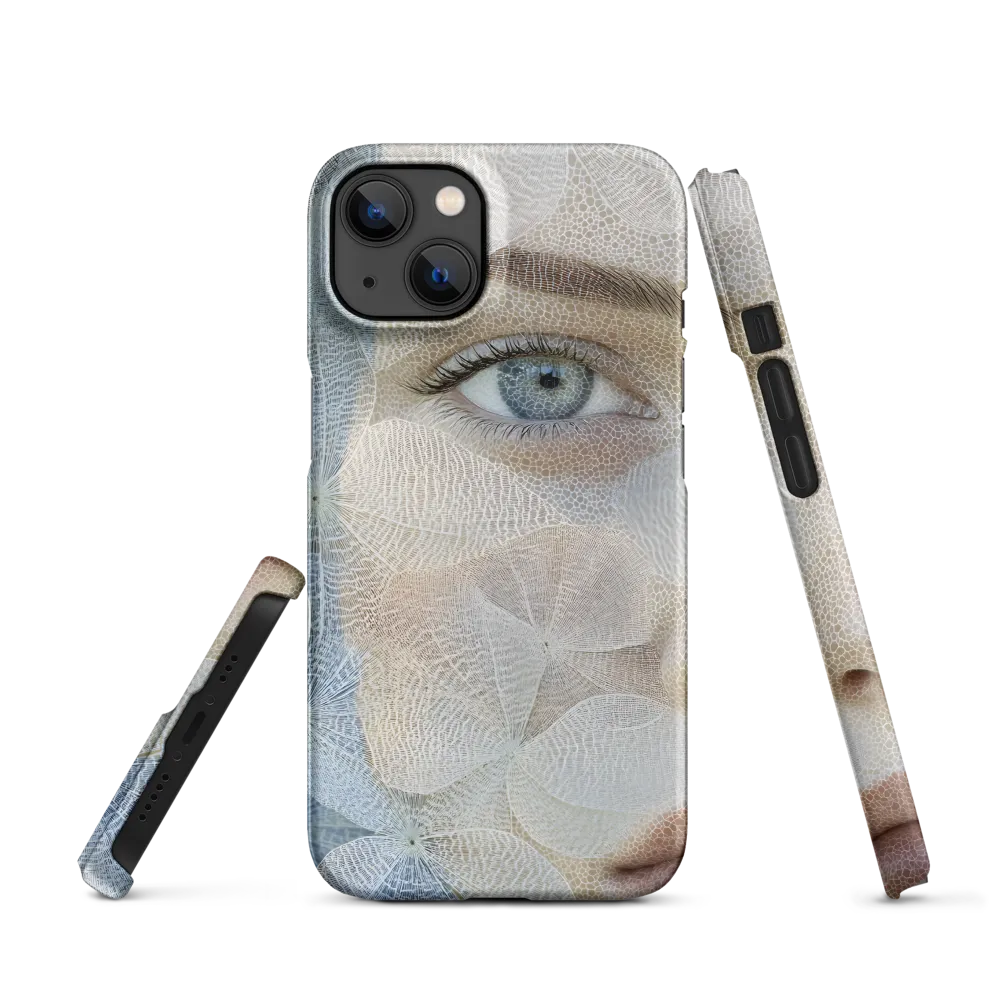 Surreal Close-Up of a Woman with Flowers | Phone Case