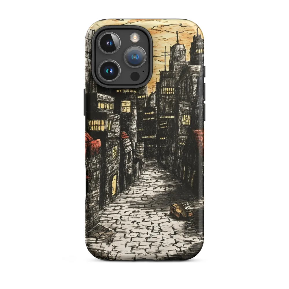 Detailed Urban Cityscape Drawing | Phone Case