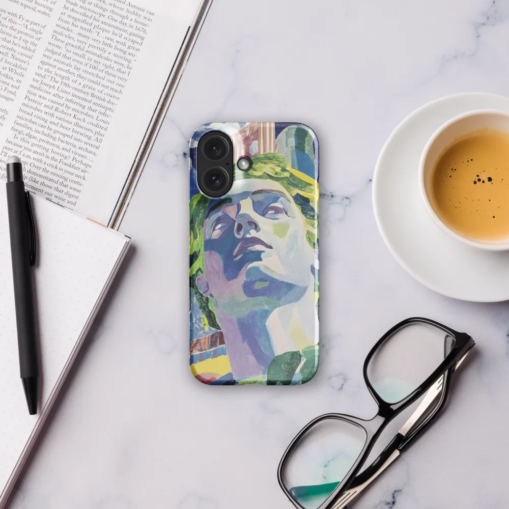 Cubist Bust in Vibrant Landscape 
 Samsung Galaxy S25 | Snap Case