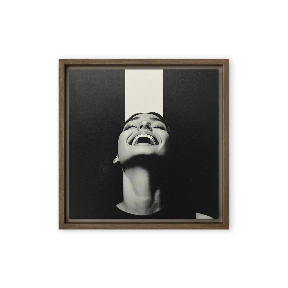 Joyful Expression in Monochrome | Art Print