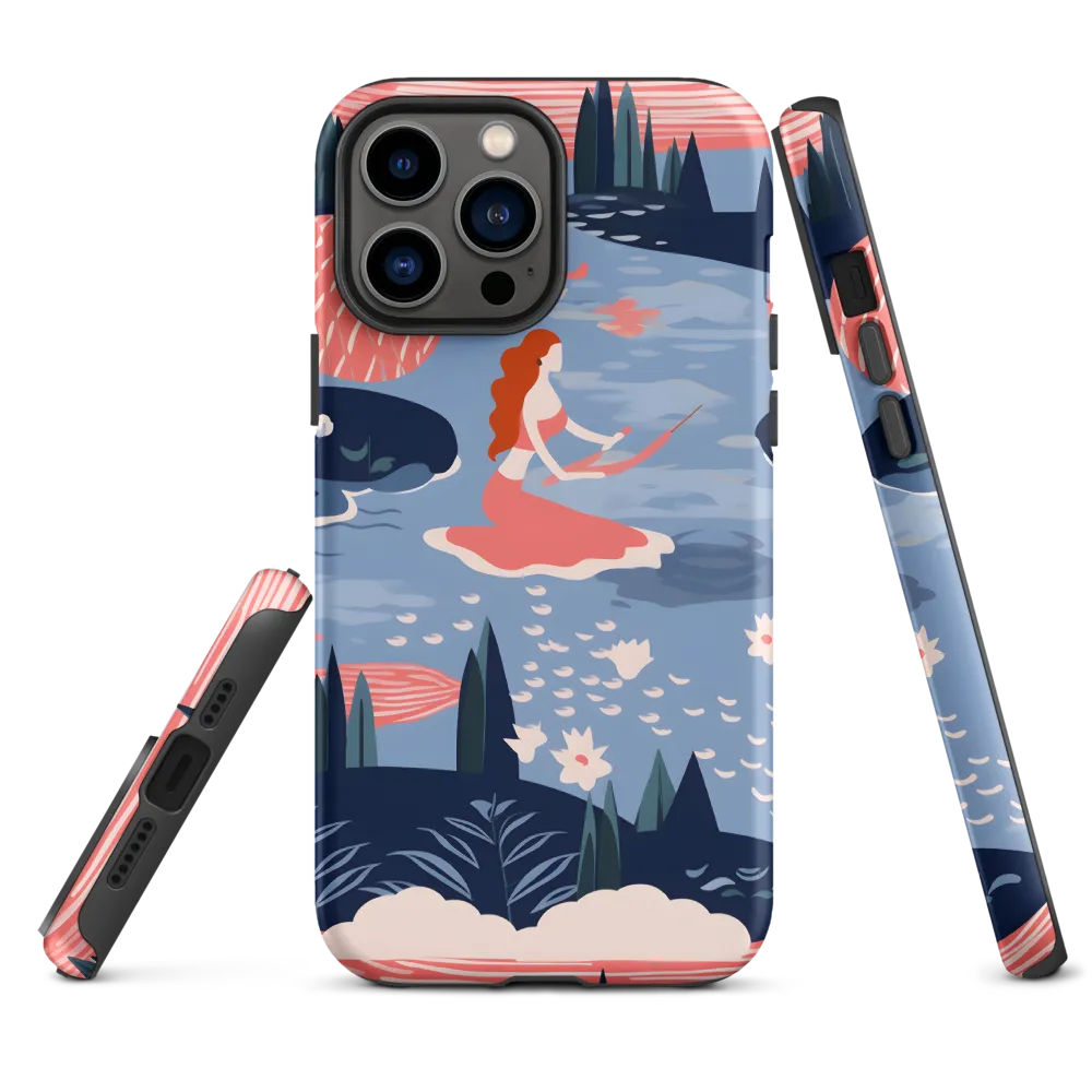 Mermaid and Child in Tranquil Water Scene | Phone Case