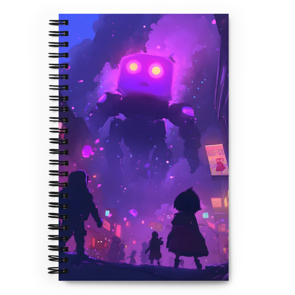 Neon City Encounter 
 Spiral Notebook | 140 pages