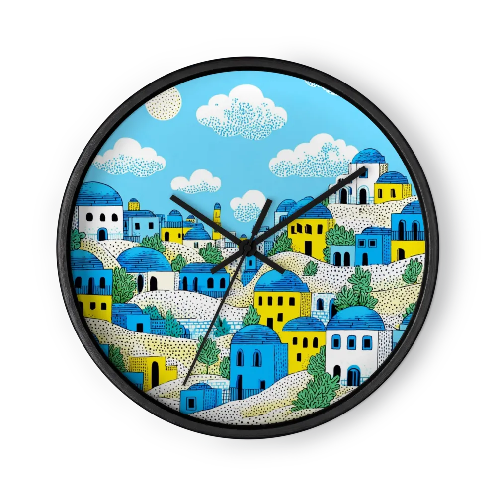 Mediterräner Hang | Wanduhr