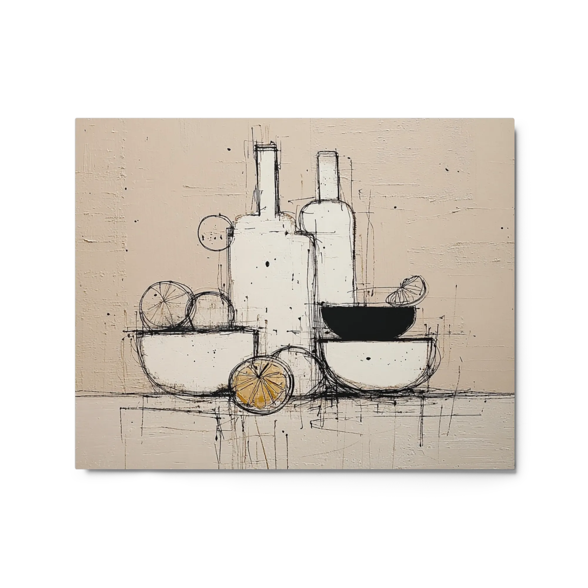 Minimalist Citrus and Bottles