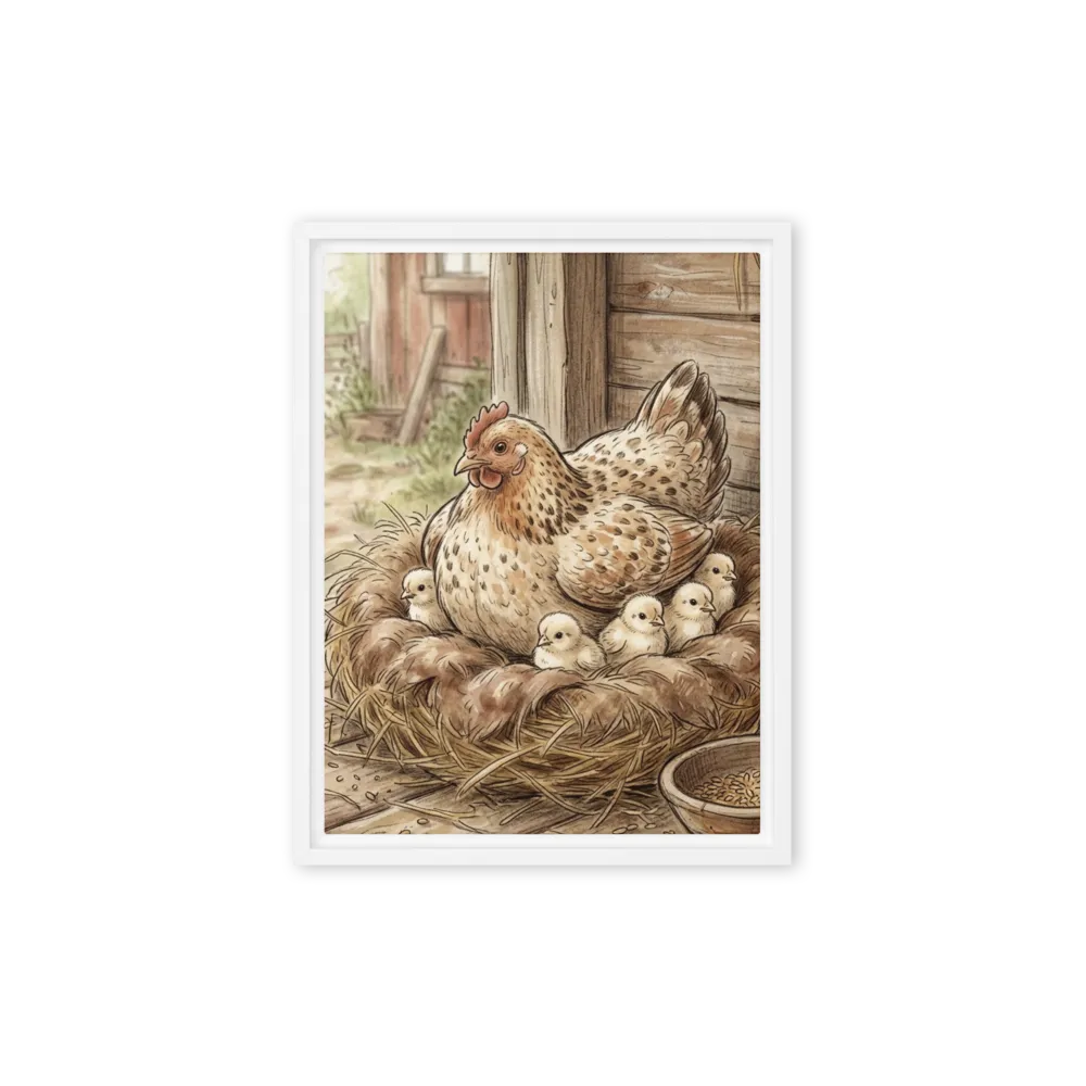 Mother Hen's Brood 
 Metal Print | 20″x 30″