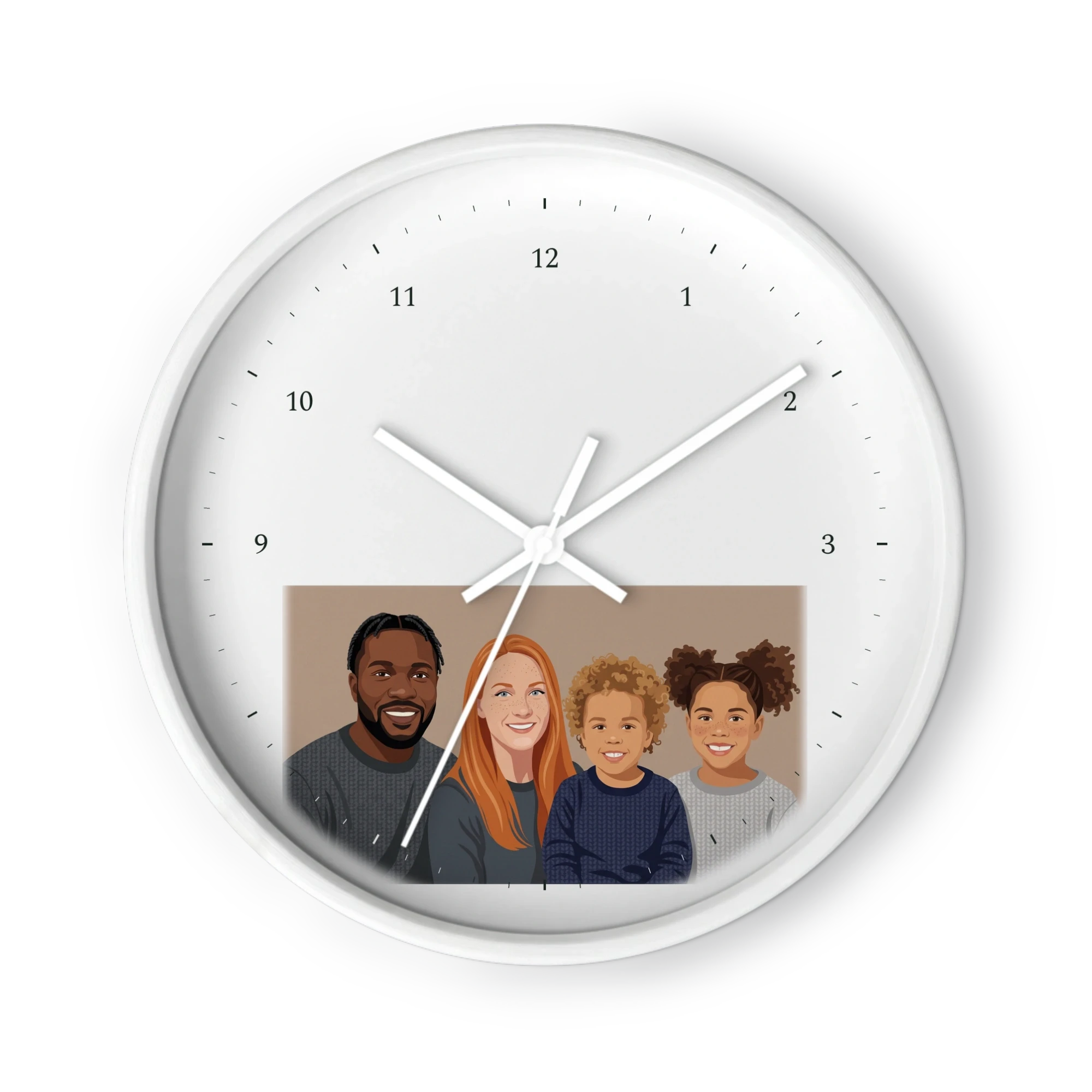 Portrait Clock — Minimal Vector