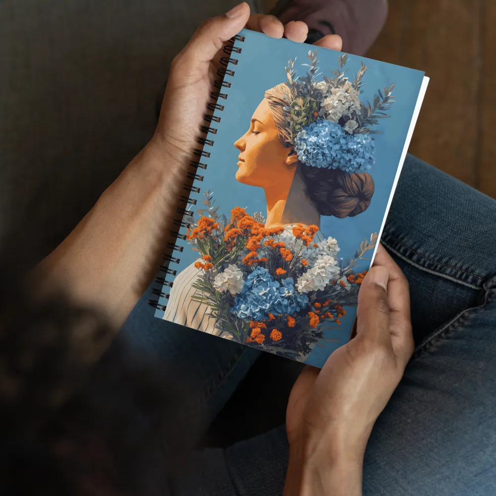 Serene Bloom Portrait 
 Spiral Notebook | 140 pages