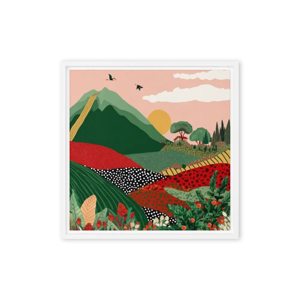 Terraced Hills 
 Canvas | 8″x 8″