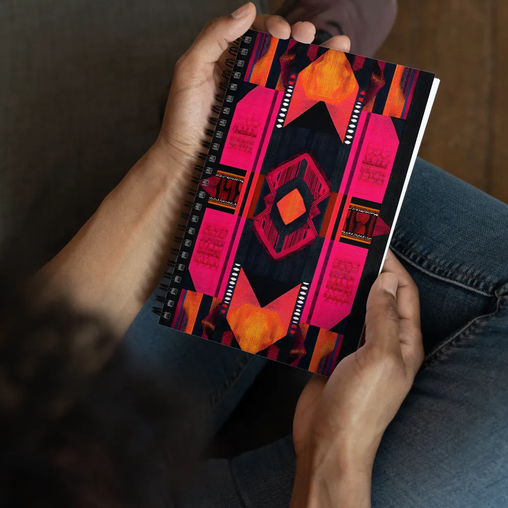 Vibrant Tribal Geometry 
 Spiral Notebook | 140 pages