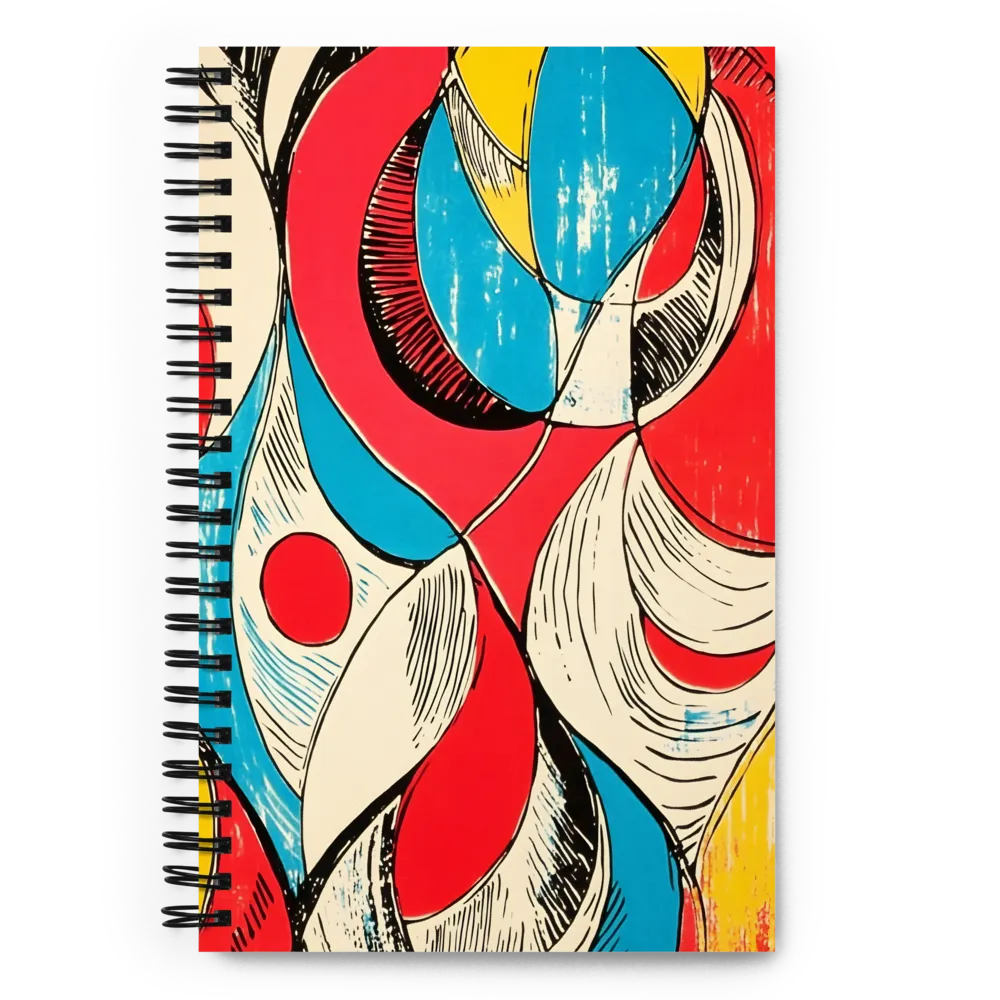 Interlocking Abstract Shapes 
 Spiral Notebook | 140 pages