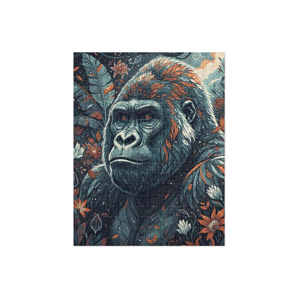 Gorilla in Bloom 
 Jigsaw Puzzle