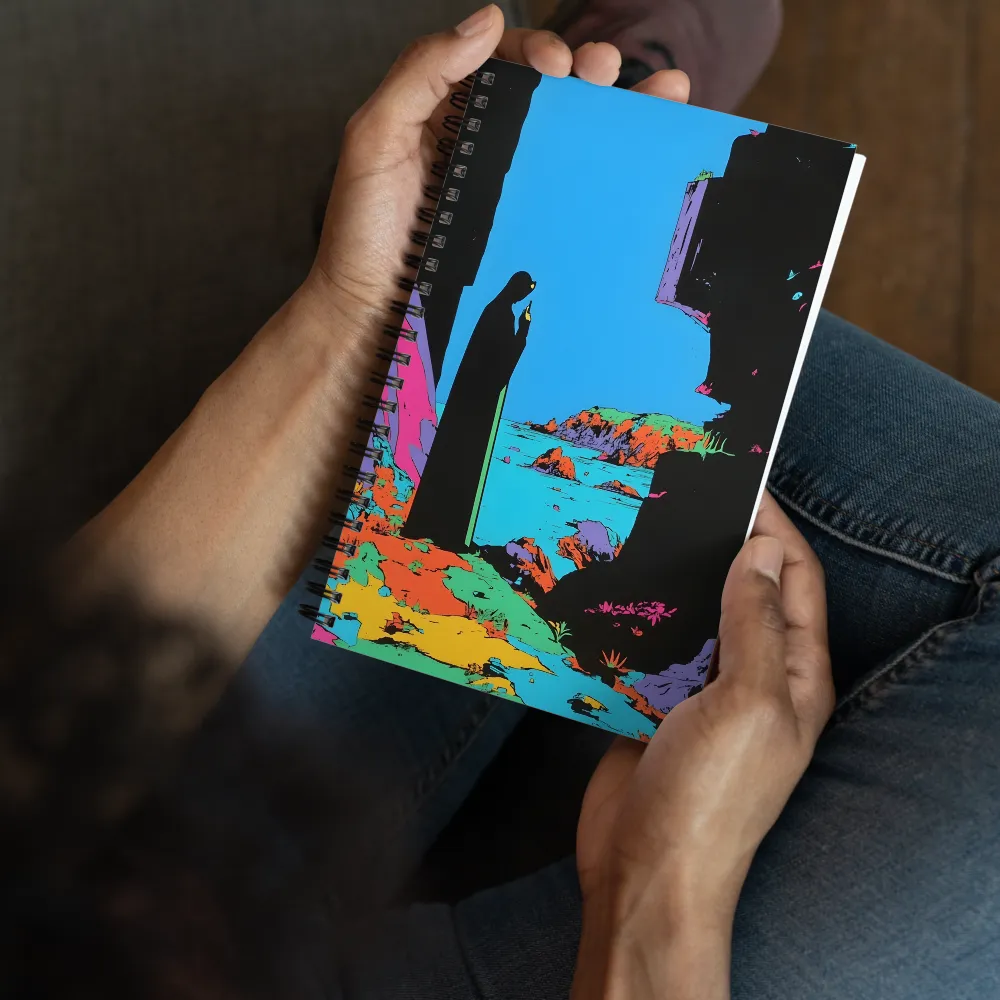 The Watcher of Neon Shores 
 Spiral Notebook | 140 pages