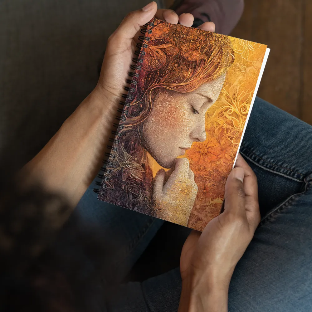 Golden Floral Dream 
 Spiral Notebook | 140 pages