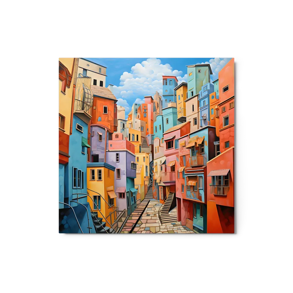 Mediterranean Hillside City | Art Print
