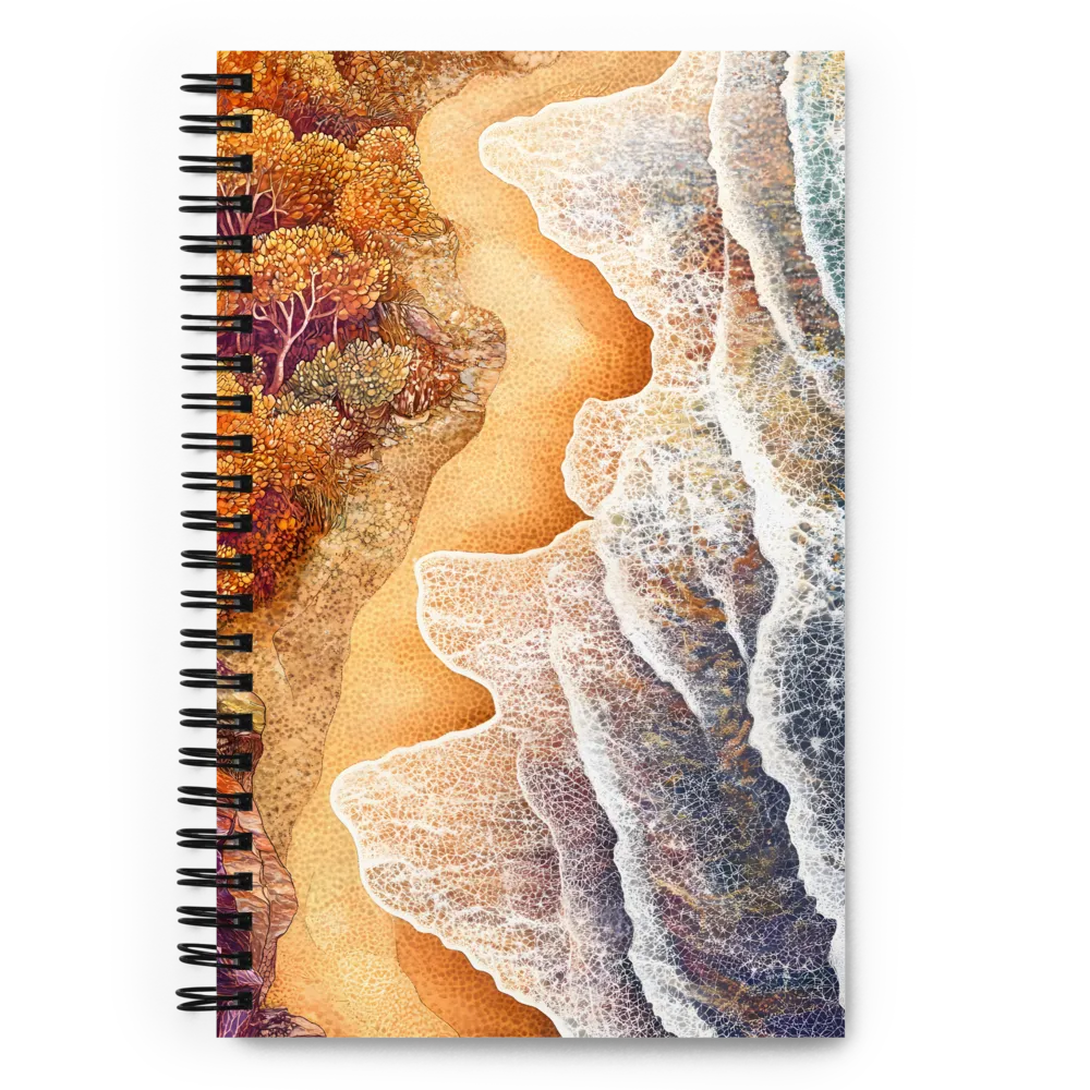 Golden Shoreline Mosaic 
 Spiral Notebook | 140 pages