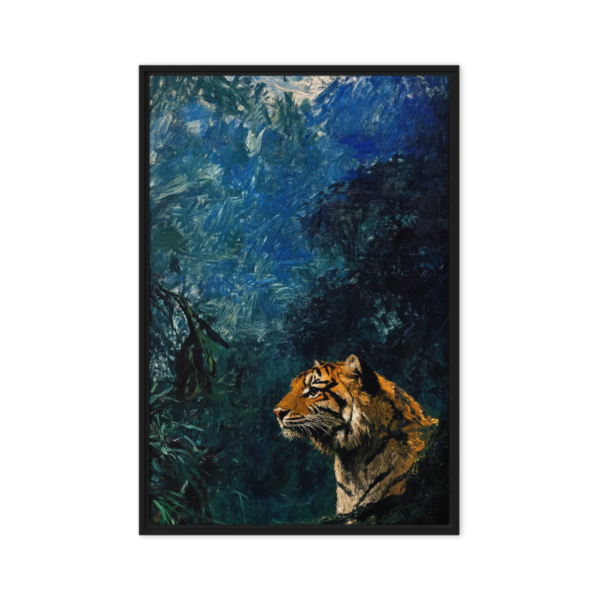 Tiger in Blue Landscape