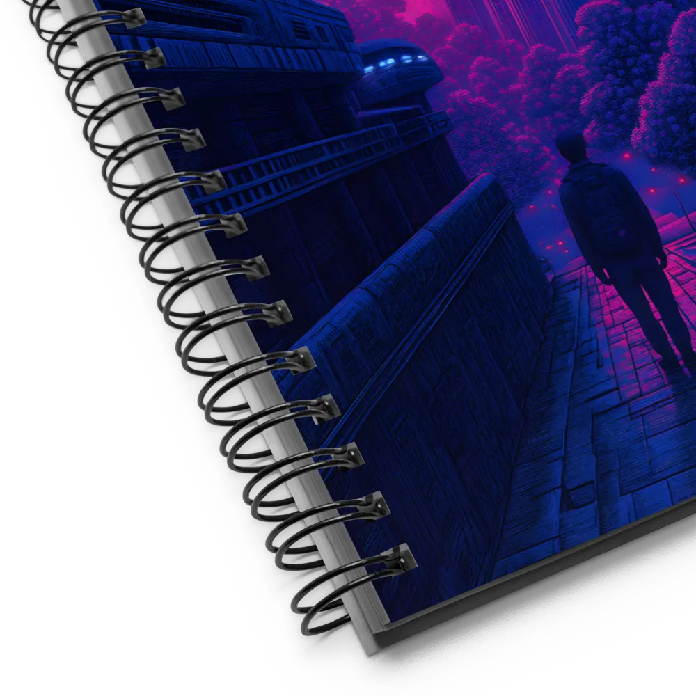 Neon Urban Journey 
 Spiral Notebook | 140 pages