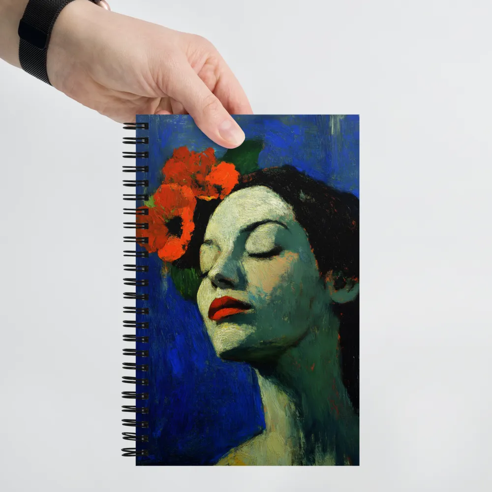 Serene Floral Portrait 
 Spiral Notebook | 140 pages