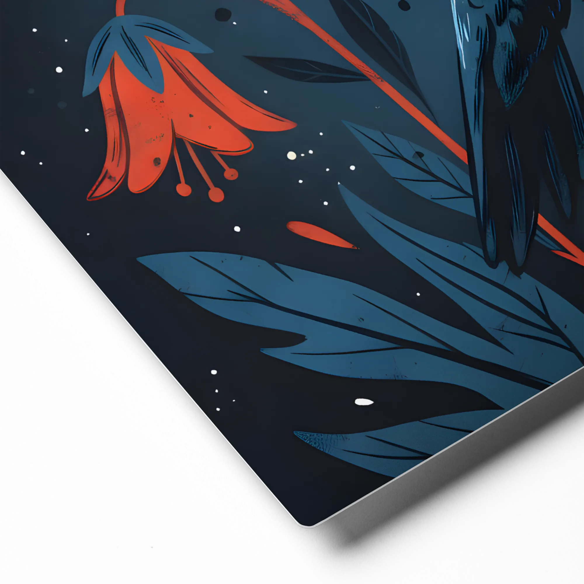 Midnight Hummingbird 
 Canvas with White Frame