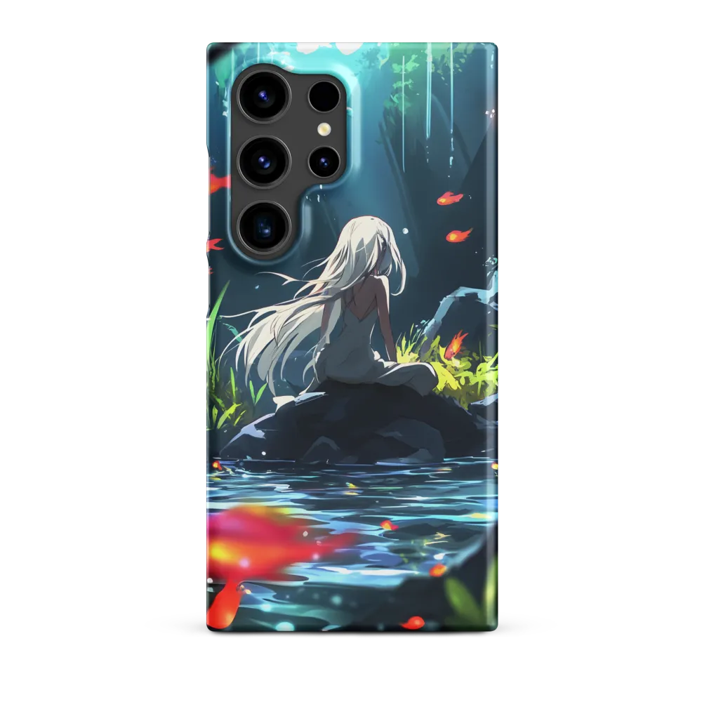 Girl by a Tranquil Pond | Phone Case