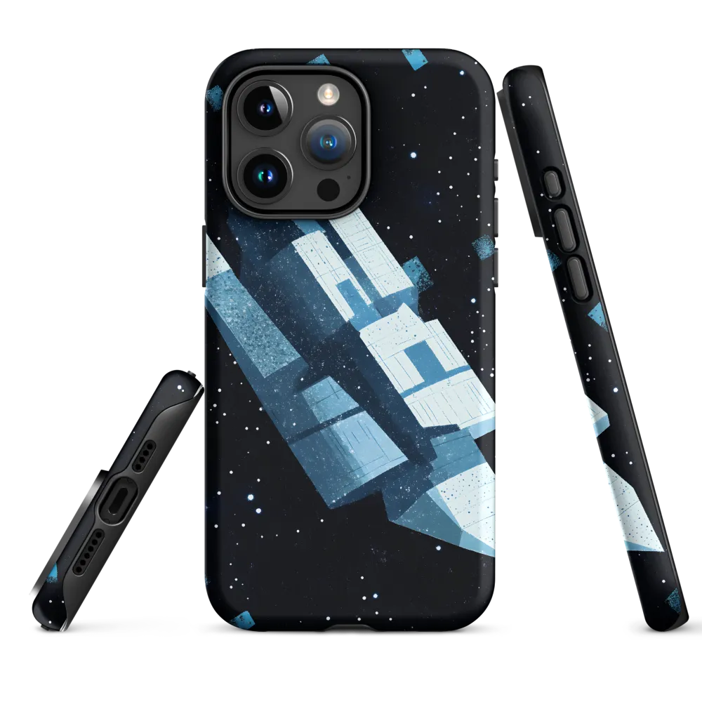 Geometric Spacecraft in Space | Phone Case